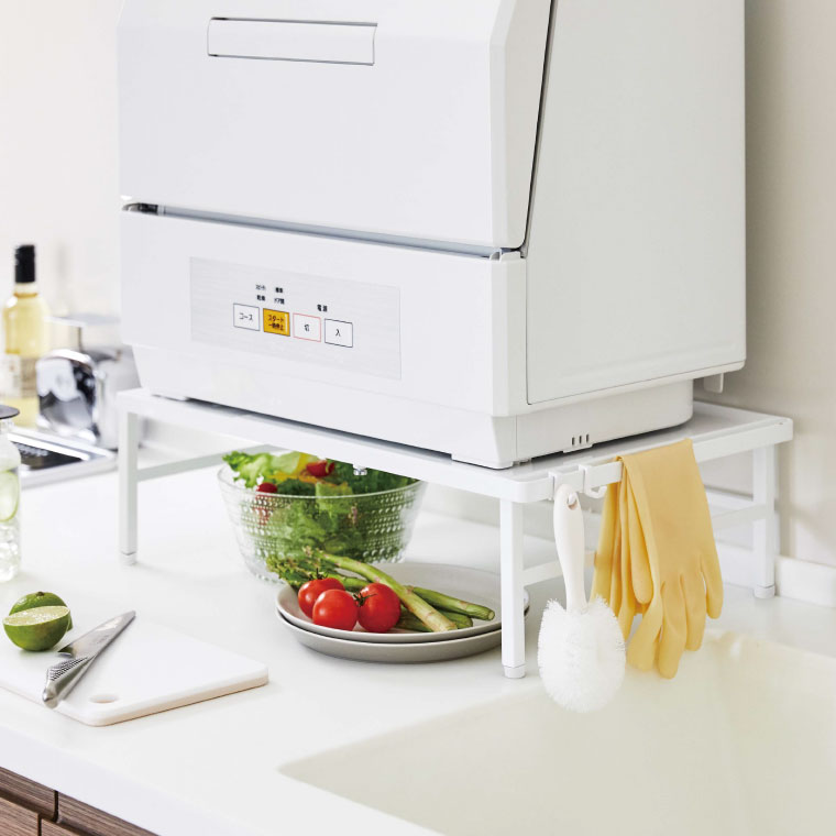 伸縮食洗機ラック タワー 山崎実業 tower ホワイト/ブラック 5181 5182 タワーシリーズ