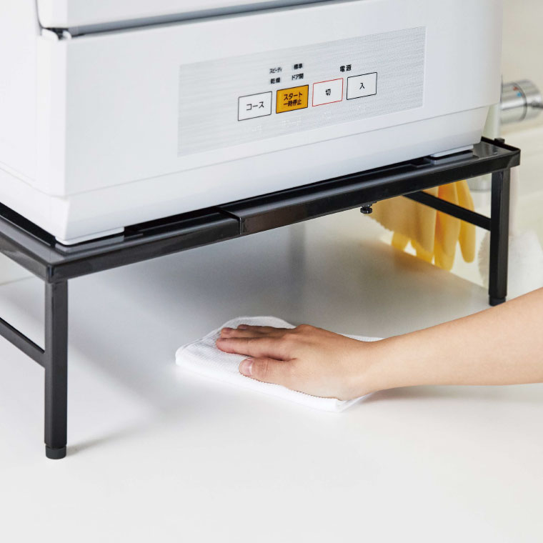 伸縮食洗機ラック タワー 山崎実業 tower ホワイト/ブラック 5181 5182 タワーシリーズ