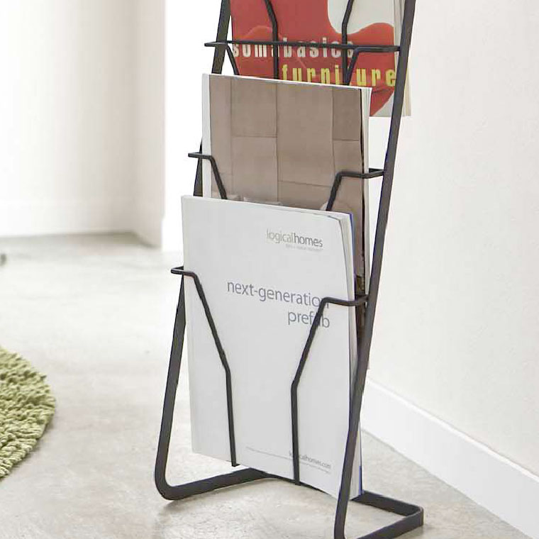 マガジンラック マガジンスタンド ４段 タワー 山崎実業 tower ホワイト/ブラック 6512 6513 タワーシリーズ