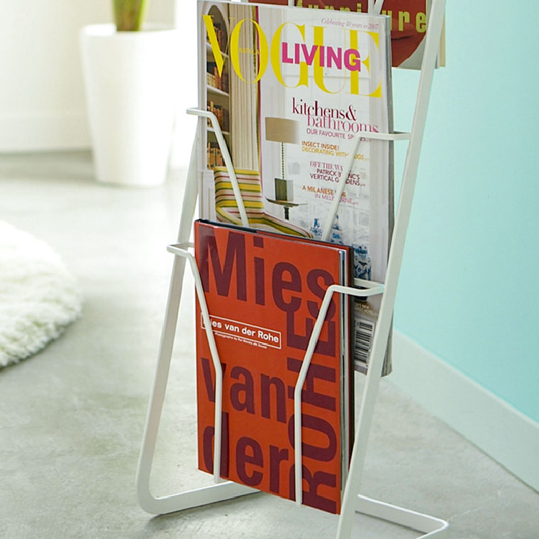 マガジンラック マガジンスタンド ４段 タワー 山崎実業 tower ホワイト/ブラック 6512 6513 タワーシリーズ