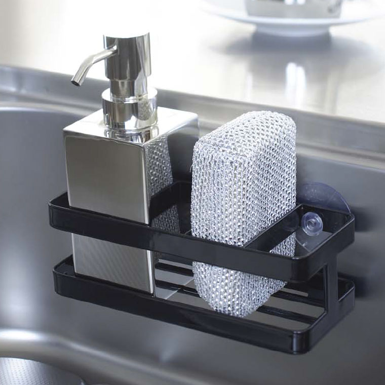 スポンジ＆ボトルホルダー タワー 山崎実業 tower ホワイト/ブラック 6771 6772 タワーシリーズ