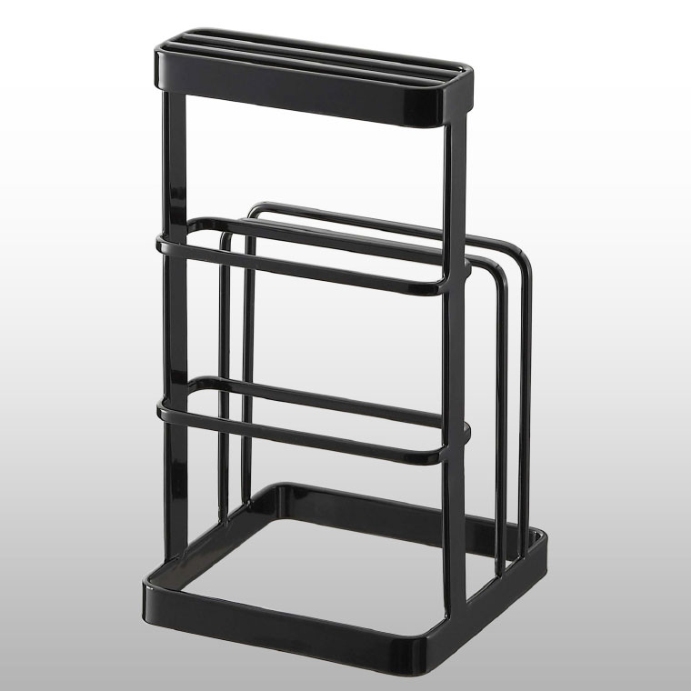 まな板スタンド カッティングボード＆ナイフスタンド タワー 山崎実業 tower ホワイト/ブラック 6775 6776 タワーシリーズ