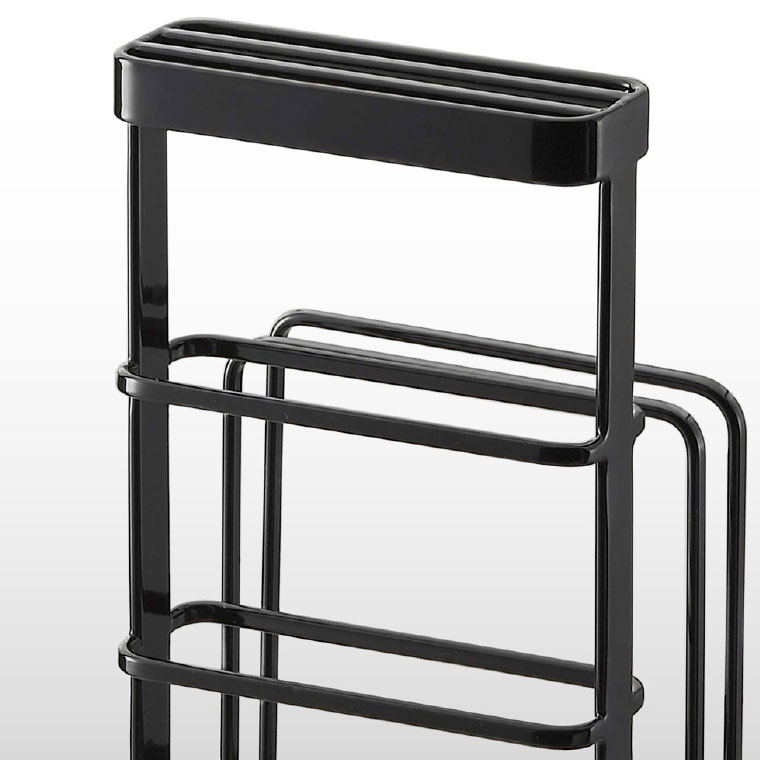 まな板スタンド カッティングボード＆ナイフスタンド タワー 山崎実業 tower ホワイト/ブラック 6775 6776 タワーシリーズ