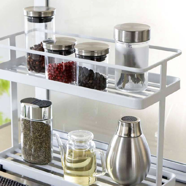 キッチンスタンド タワー 山崎実業 tower 調味料ラック ホワイト/ブラック 6777 6778 タワーシリーズ