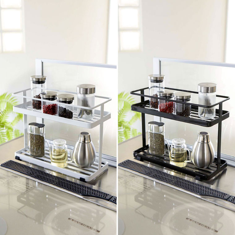 キッチンスタンド タワー 山崎実業 tower 調味料ラック ホワイト/ブラック 6777 6778 タワーシリーズ