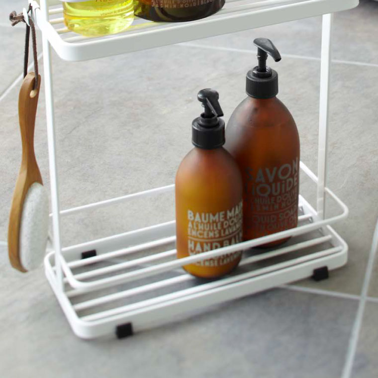 ディスペンサースタンド ワイド タワー 山崎実業 tower シャンプーラック ホワイト/ブラック 6790 6791 タワーシリーズ