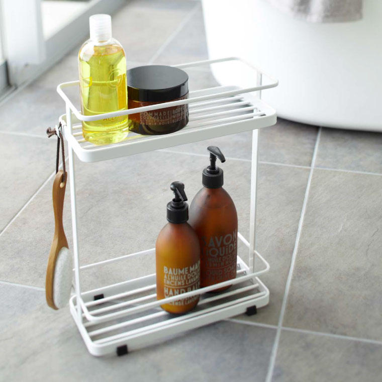 ディスペンサースタンド ワイド タワー 山崎実業 tower シャンプーラック ホワイト/ブラック 6790 6791 タワーシリーズ