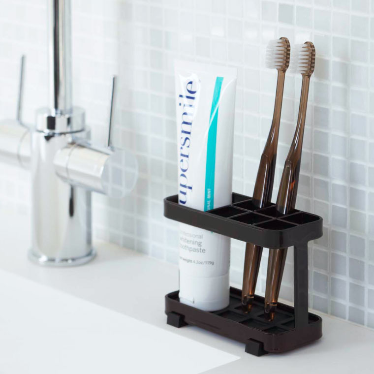 トゥースブラシスタンド タワー 山崎実業 tower 歯ブラシスタンド ホワイト/ブラック 6802 6803 タワーシリーズ