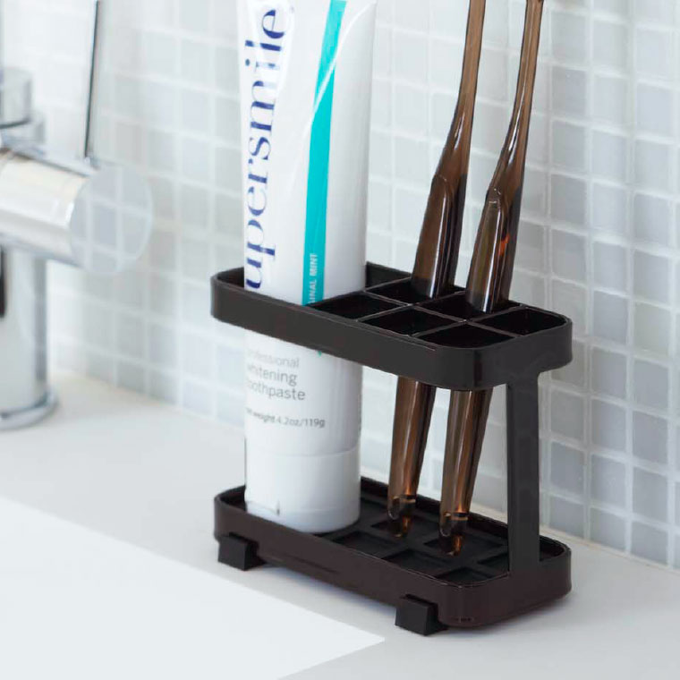 トゥースブラシスタンド タワー 山崎実業 tower 歯ブラシスタンド ホワイト/ブラック 6802 6803 タワーシリーズ