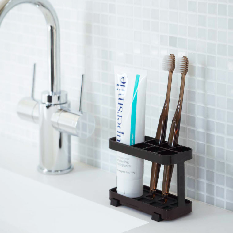 トゥースブラシスタンド タワー 山崎実業 tower 歯ブラシスタンド ホワイト/ブラック 6802 6803 タワーシリーズ