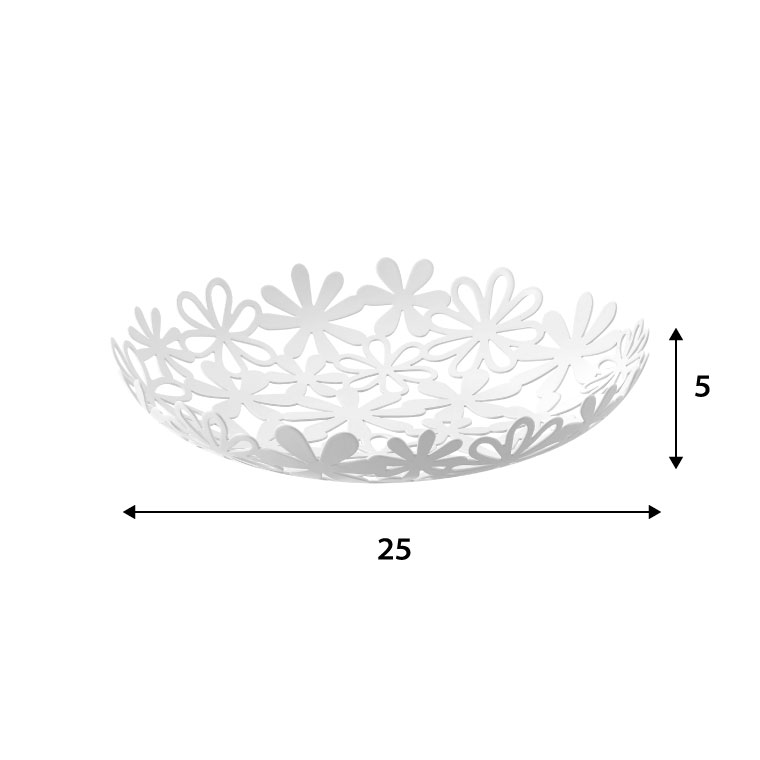 フラワーバスケット 山崎実業 フルーツボウル ホワイト 6973 タワーシリーズ