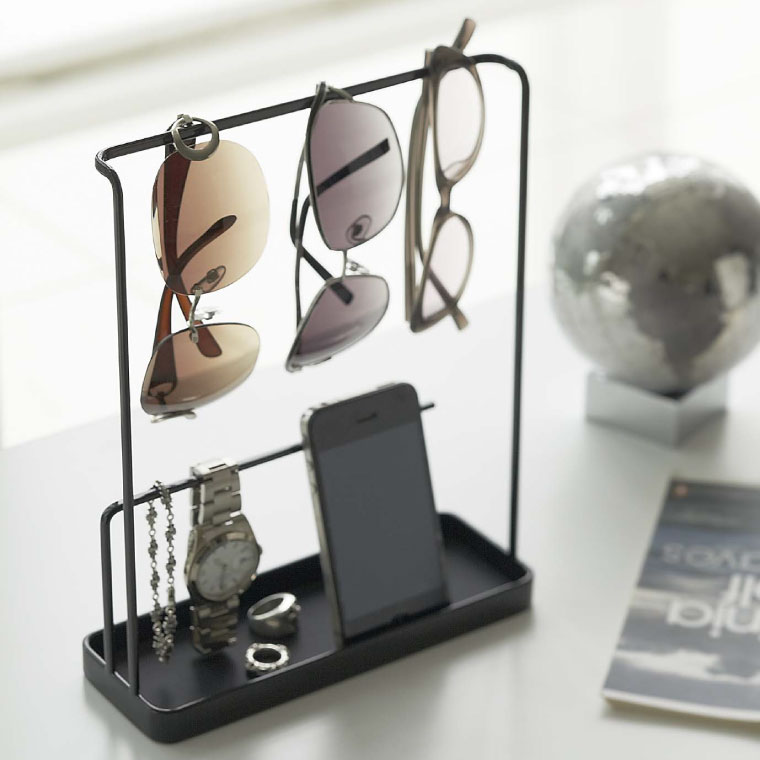 サングラス＆アクセサリースタンド タワー 山崎実業 tower ホワイト/ブラック 6987 6988 タワーシリーズ