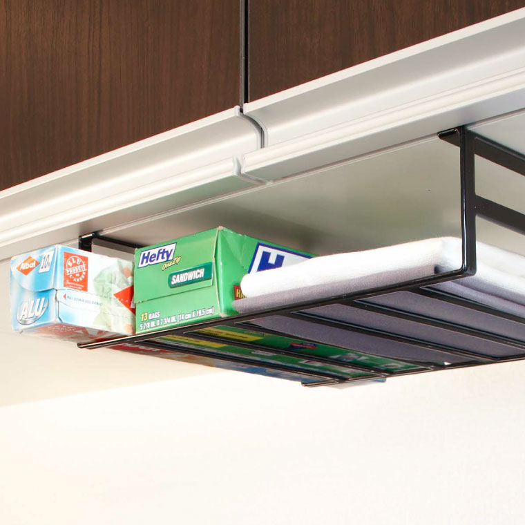 戸棚下収納ラック Ｌ タワー 山崎実業 tower ホワイト/ブラック 7111 7112 タワーシリーズ