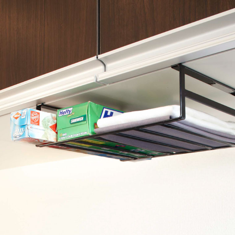 戸棚下収納ラック Ｌ タワー 山崎実業 tower ホワイト/ブラック 7111 7112 タワーシリーズ