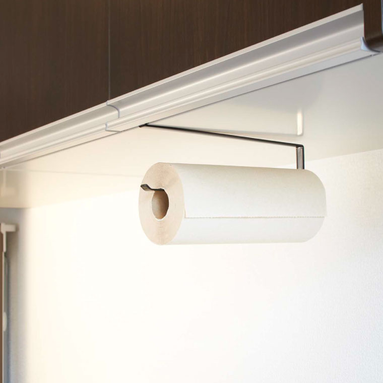 戸棚下キッチンペーパーホルダー タワー 山崎実業 tower ホワイト/ブラック 7115 7116 タワーシリーズ