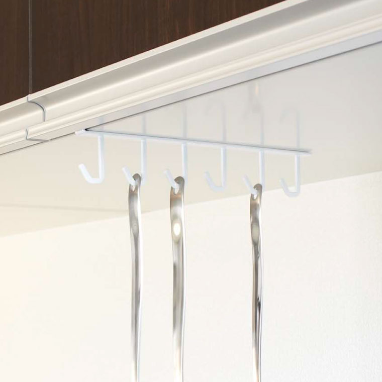 戸棚下キッチンツールフック タワー 山崎実業 tower ホワイト/ブラック 7117 7118 タワーシリーズ