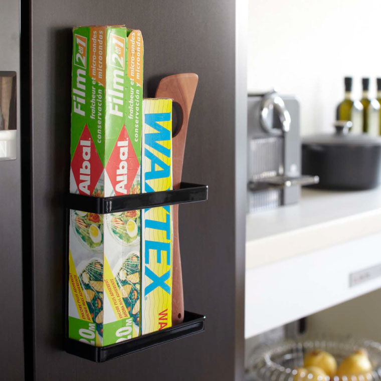 マグネットラップホルダー タワー 山崎実業 tower ホワイト/ブラック 7121 7122 タワーシリーズ