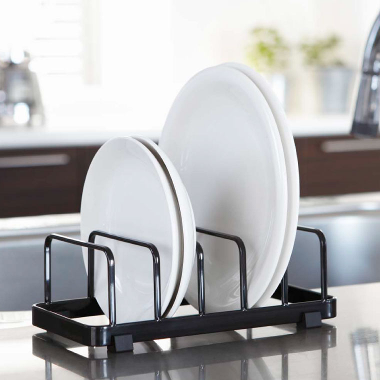 ディッシュスタンド タワー 山崎実業 tower お皿収納 ホワイト/ブラック 7137 7138 タワーシリーズ
