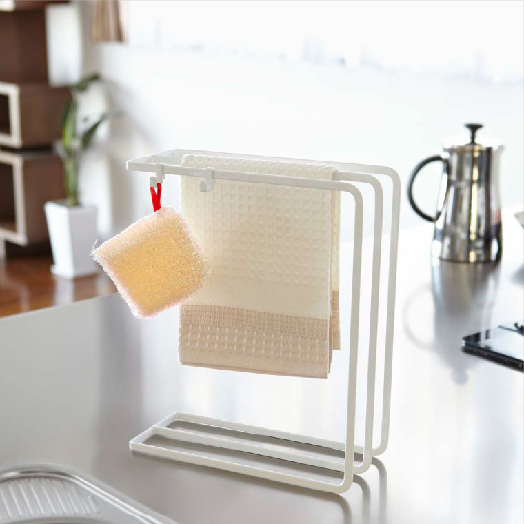 布巾ハンガー タワー 山崎実業 tower ホワイト/ブラック 7145 7146 タワーシリーズ