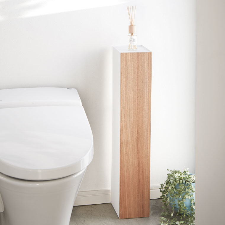 スリムトイレラック リン 山崎実業 RIN ブラウン ナチュラル 3192 3193