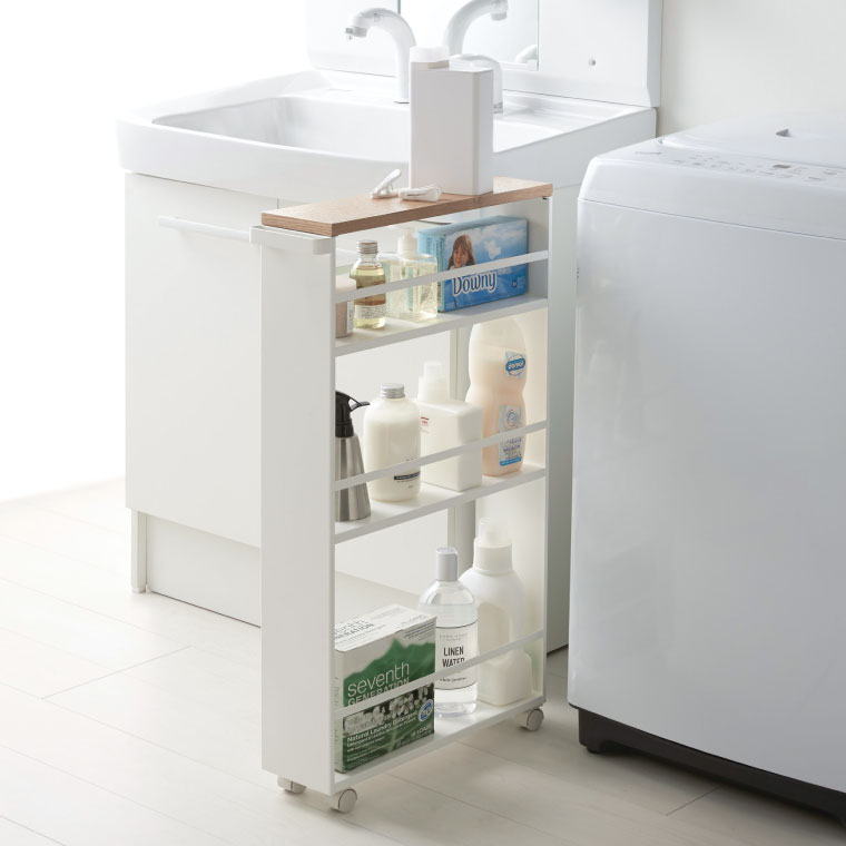 ハンドル付きスリムワゴン タワー 山崎実業 tower ホワイト ブラック 3627 3628