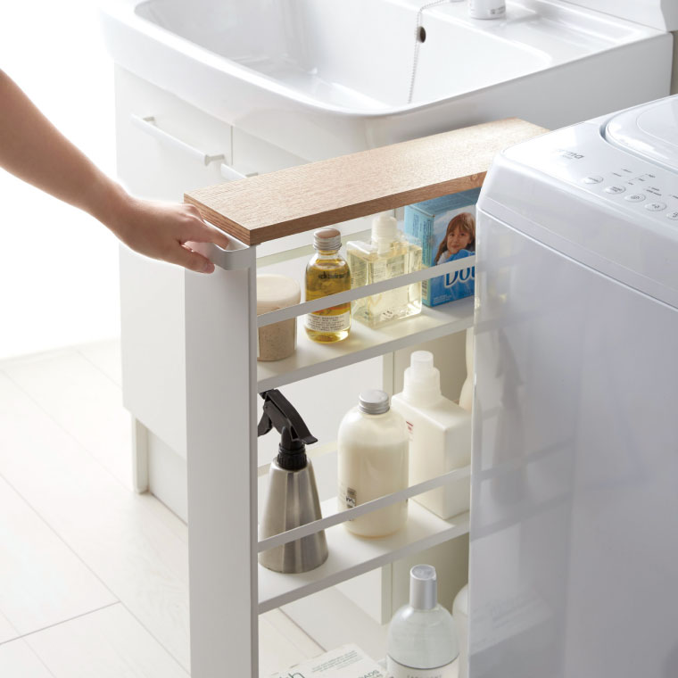 ハンドル付きスリムワゴン タワー 山崎実業 tower ホワイト ブラック 3627 3628