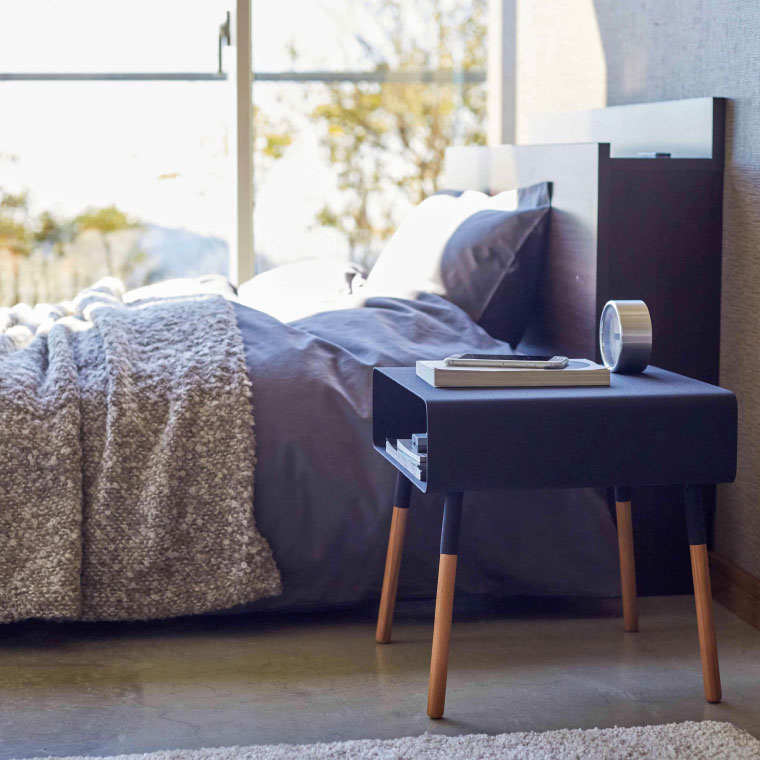 ローサイドテーブル プレーン 山崎実業 PLAIN ホワイト ブラック 4229 4230