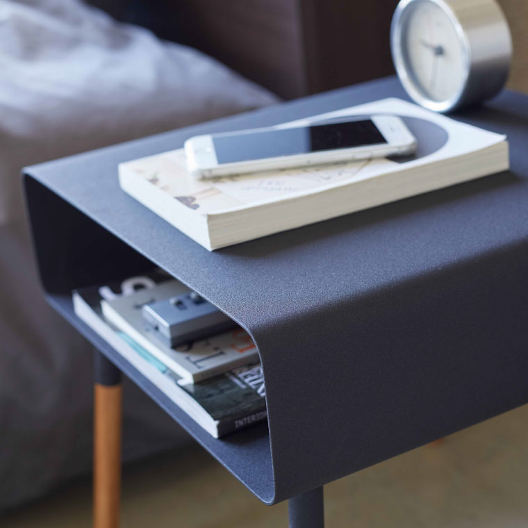 ローサイドテーブル プレーン 山崎実業 PLAIN ホワイト ブラック 4229 4230