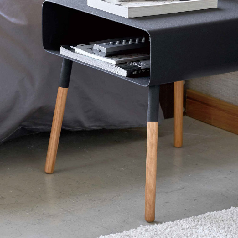 ローサイドテーブル プレーン 山崎実業 PLAIN ホワイト ブラック 4229 4230