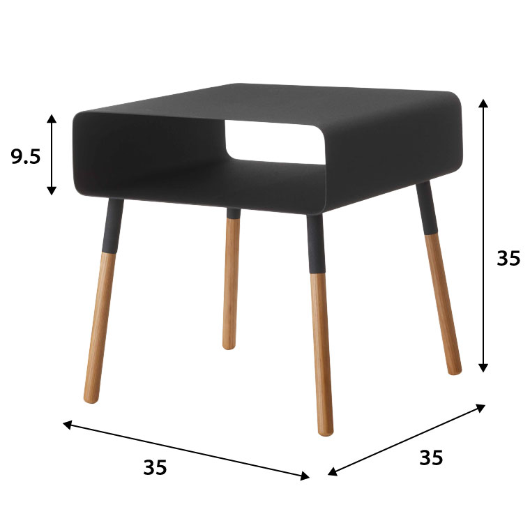 ローサイドテーブル プレーン 山崎実業 PLAIN ホワイト ブラック 4229 4230