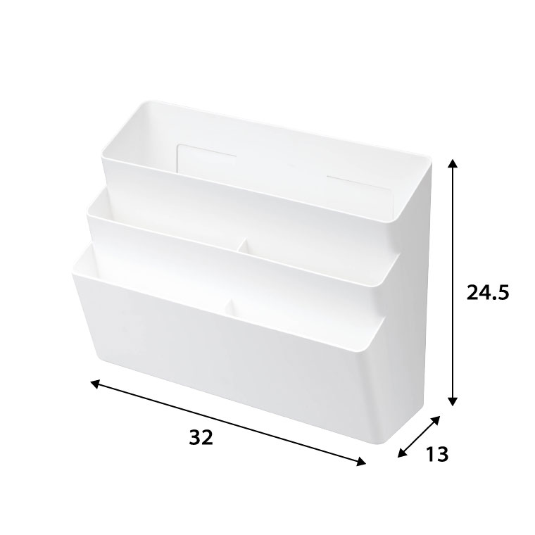 洗濯機横マグネット収納ポケット ３段 タワー 山崎実業 tower 収納ケース ホワイト/ブラック 4296 4297 タワーシリーズ