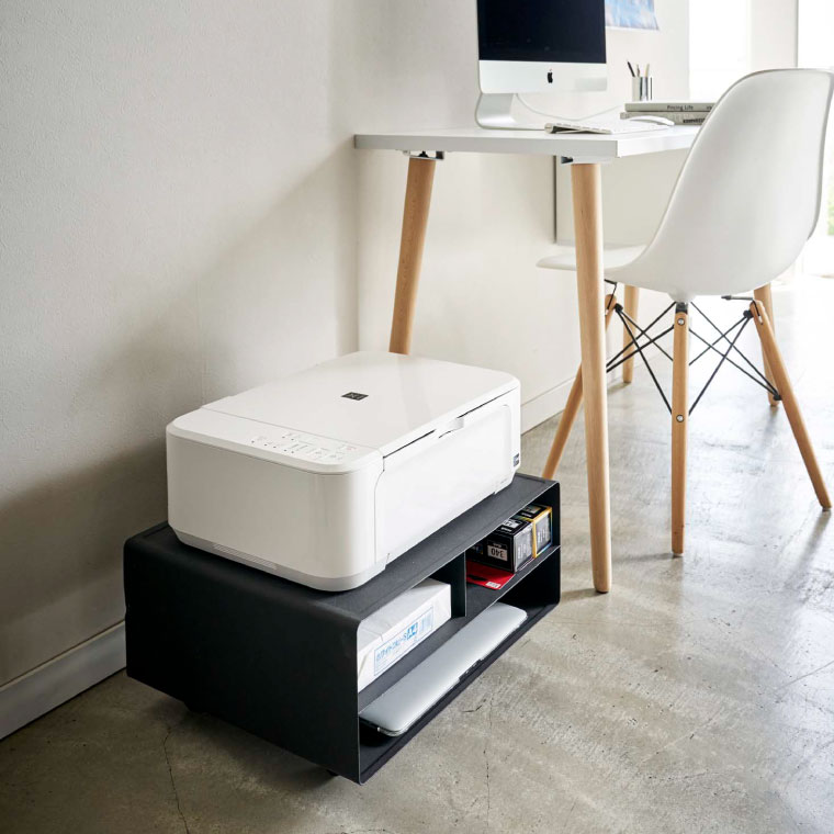 ツーウェイプリンター収納ラック タワー 山崎実業 tower ホワイト ブラック 4348 4349