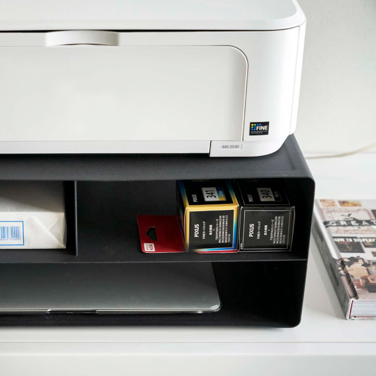 ツーウェイプリンター収納ラック タワー 山崎実業 tower ホワイト ブラック 4348 4349