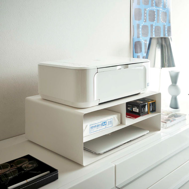 ツーウェイプリンター収納ラック タワー 山崎実業 tower ホワイト ブラック 4348 4349