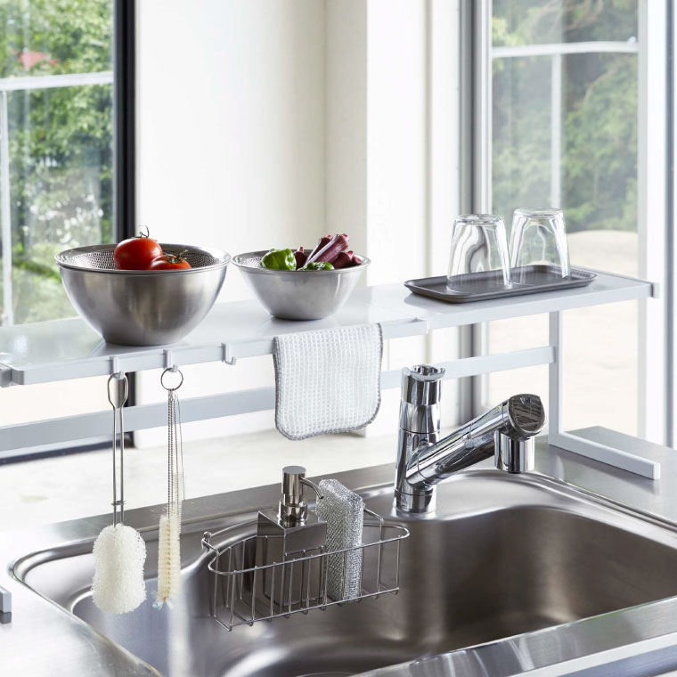 伸縮キッチンサポートラック タワー 山崎実業 tower ホワイト ブラック 4480 4481