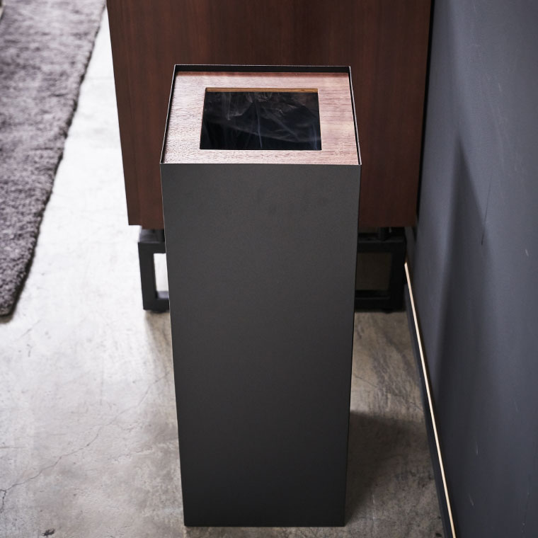 トラッシュカン 角型ロング リン 山崎実業 RIN ブラウン ナチュラル 4530 4531