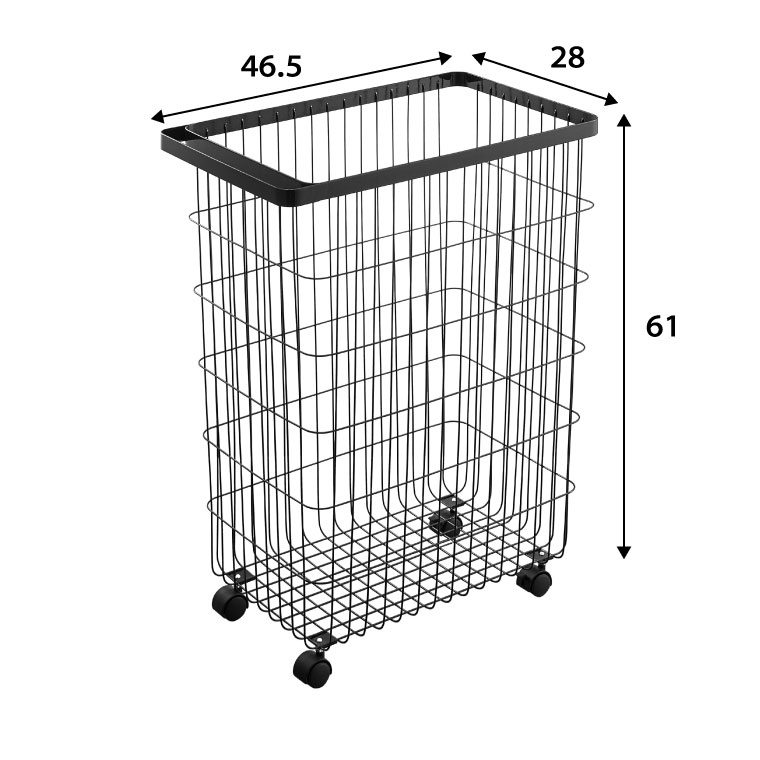 ランドリーバスケット キャスター付き タワー 山崎実業 tower ホワイト ブラック 4776 4777