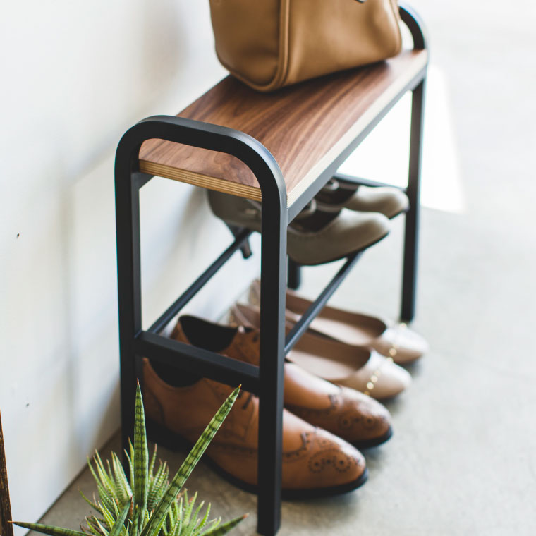 立ちやすいベンチシューズラック タワー 山崎実業 tower ホワイト ブラック 4787 4788