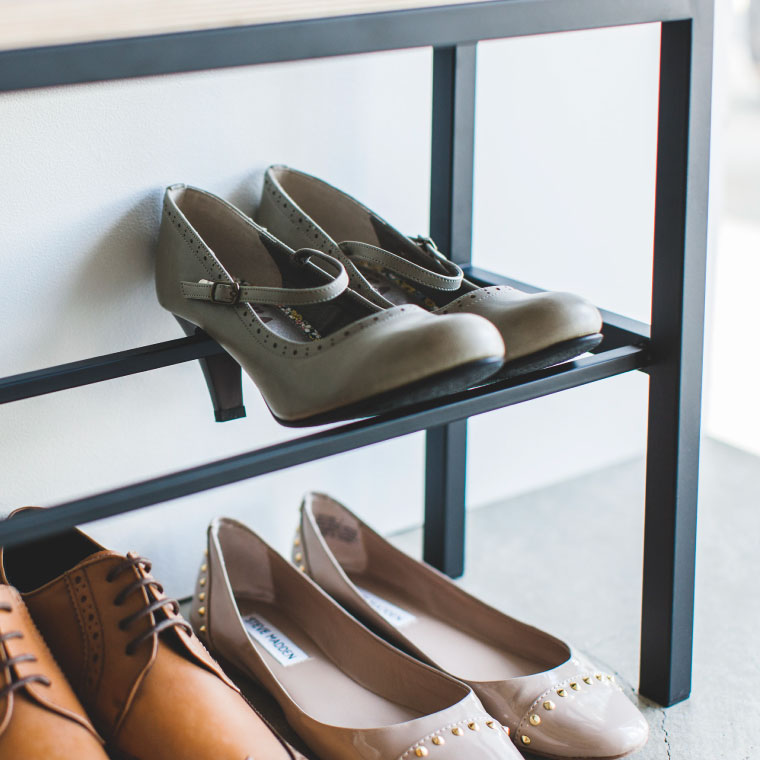 立ちやすいベンチシューズラック タワー 山崎実業 tower ホワイト ブラック 4787 4788