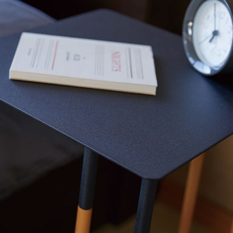 差し込みサイドテーブル プレーン 山崎実業 PLAIN ホワイト ブラック 4803 4804