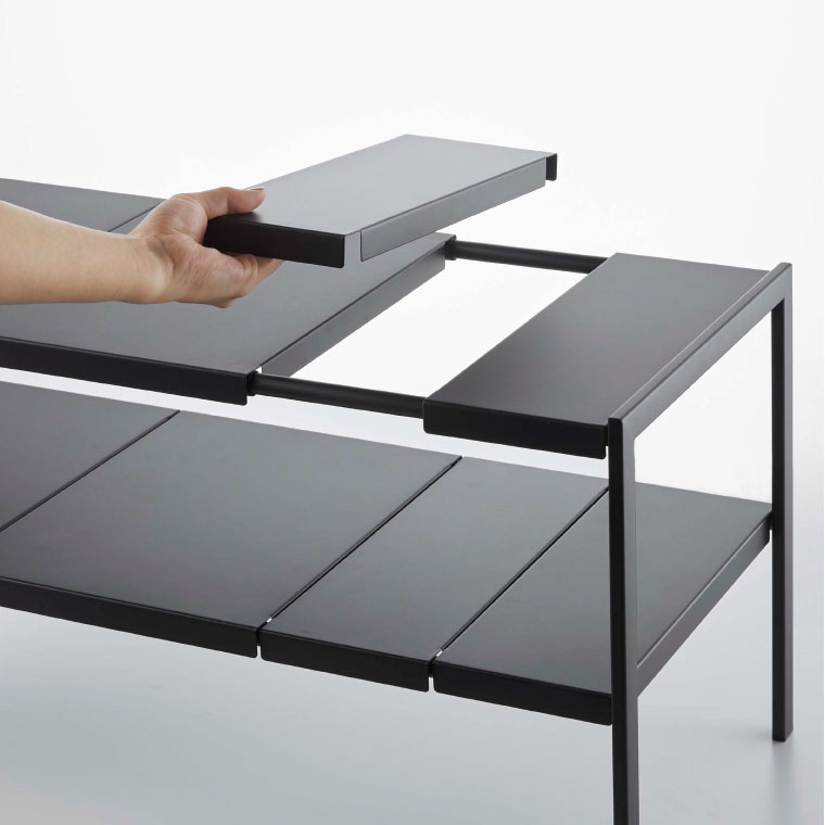 伸縮シンク下ラック ２段 Ｄ３０ タワー 山崎実業 tower ホワイト ブラック 4948 4949