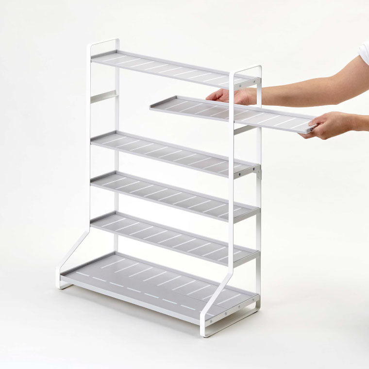 ミニカー＆レールトイラック タワー 山崎実業 tower ホワイト ブラック 5018 5019 / おもちゃ収納 おもちゃラック タワーシリーズ