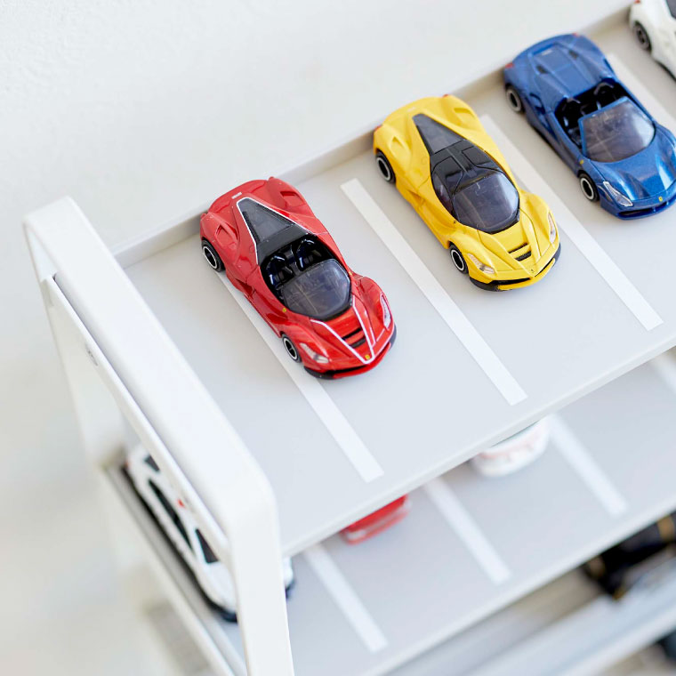 ミニカー＆レールトイラック タワー 山崎実業 tower ホワイト ブラック 5018 5019 / おもちゃ収納 おもちゃラック タワーシリーズ