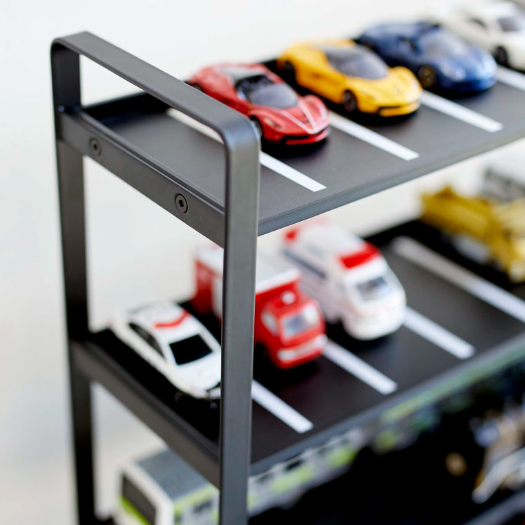 ミニカー＆レールトイラック タワー 山崎実業 tower ホワイト ブラック 5018 5019 / おもちゃ収納 おもちゃラック タワーシリーズ