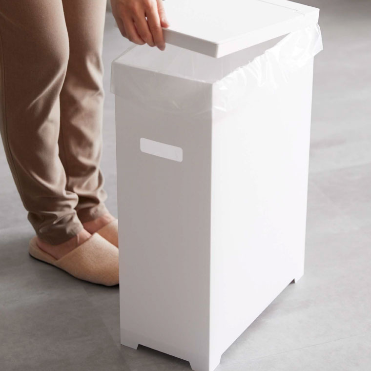 ゴミ箱 スリム蓋付きゴミ箱 タワー 山崎実業 tower ゴミ箱 45リットル ホワイト/ブラック 5203 5204 タワーシリーズ