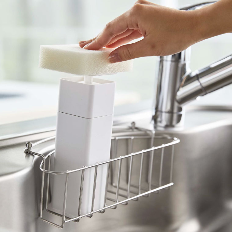 片手で出せるディスペンサー タワー 山崎実業 tower ホワイト/ブラック 5213 5214 タワーシリーズ