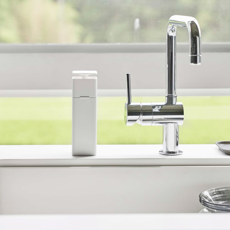 片手で出せるディスペンサー タワー 山崎実業 tower ホワイト/ブラック 5213 5214 タワーシリーズ