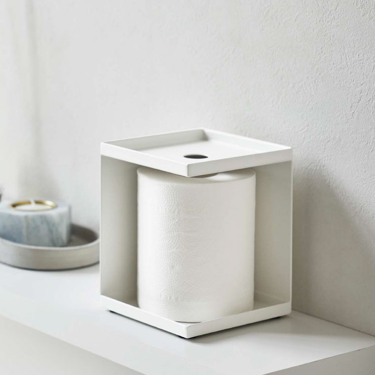 トイレットペーパーホルダー シングル タワー 山崎実業 tower ホワイト/ブラック 5228 5229 タワーシリーズ