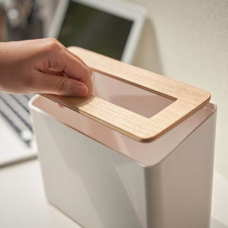 ゴミ箱 蓋付き卓上ゴミ箱 リン 山崎実業 rin ブラウン/ナチュラル 5230 5231 タワーシリーズ