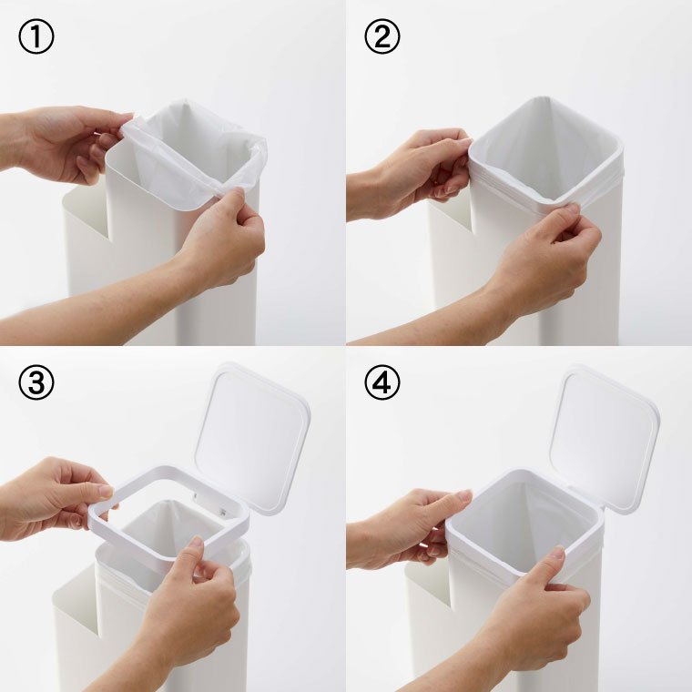 収納付きトイレポット タワー 山崎実業 tower ホワイト/ブラック 5232 5233 タワーシリーズ